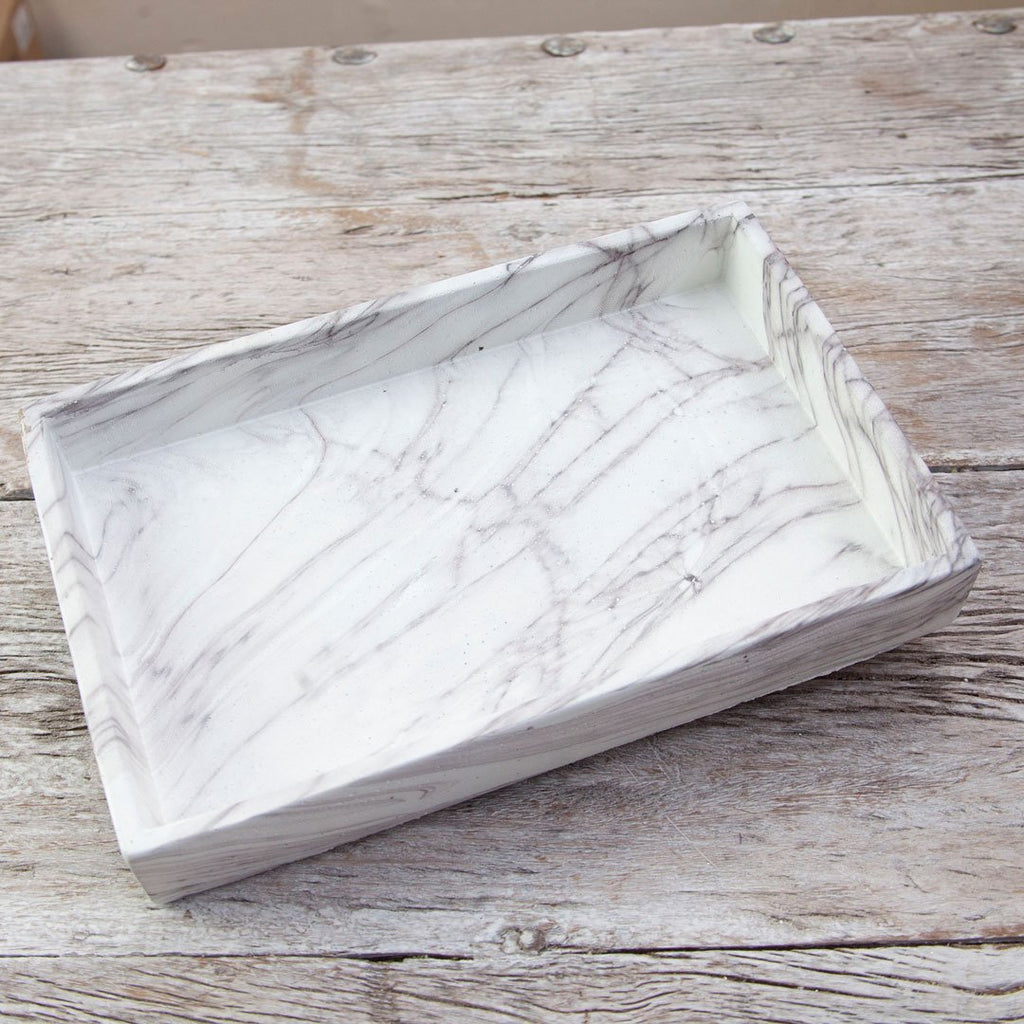 Marble Effect Tray Peony
