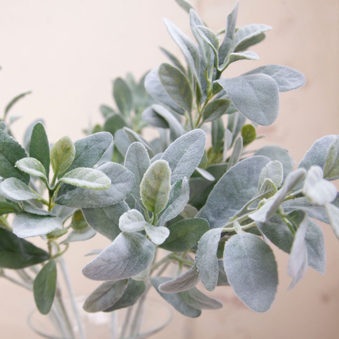 Real Touch Green Lambs Leaf Stem Peony