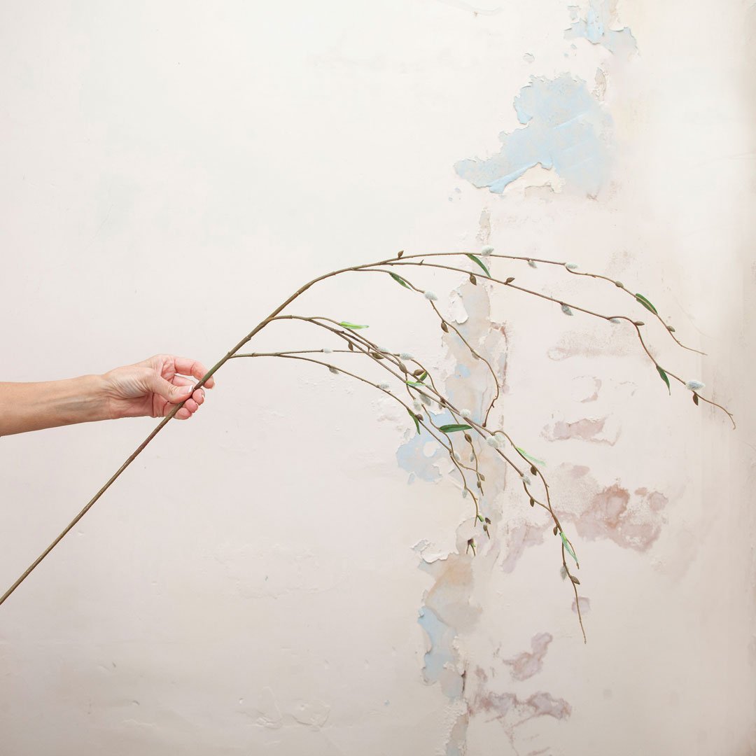 Cascading Pussy Willow Stem Peony