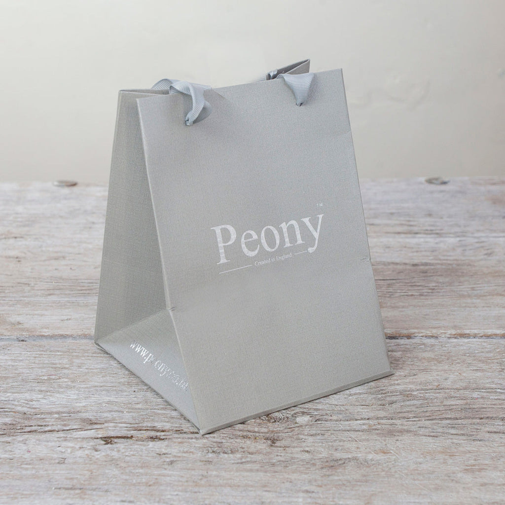 Silver Grey Peony Gift Bag Peony