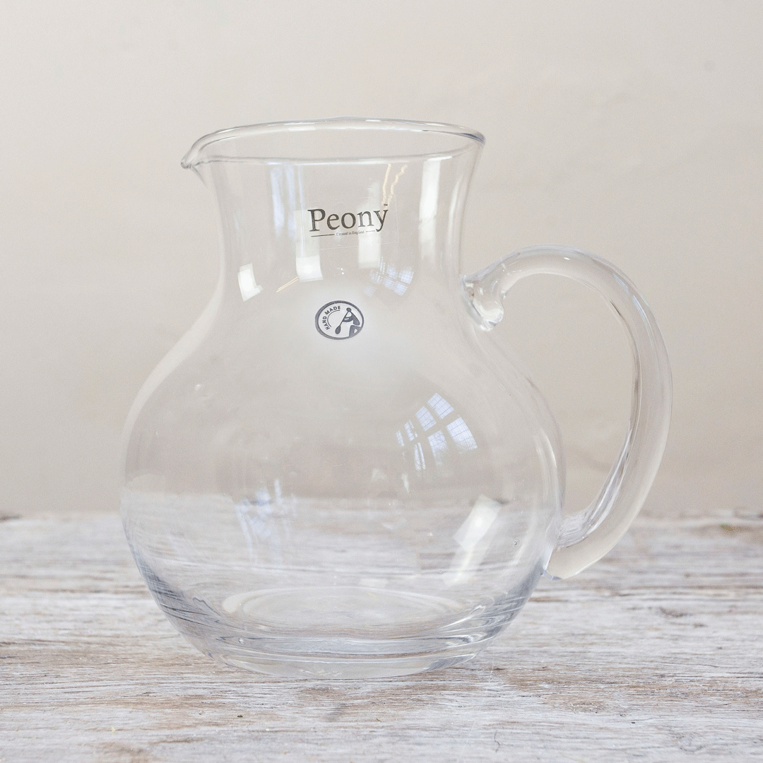 Hand made glass jug Peony