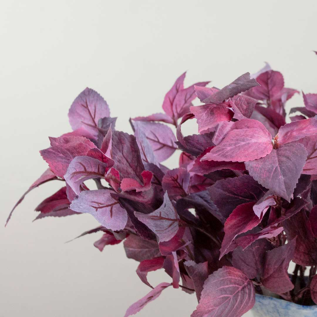 Burgundy Autumn Rose Leaf Stem Peony