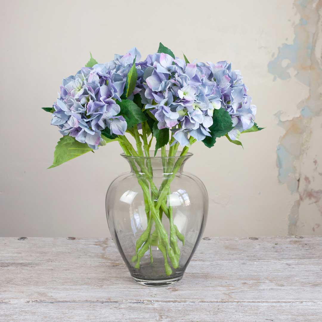 Blue Hydrangea with leaves on a Long Waterproof Stem Peony
