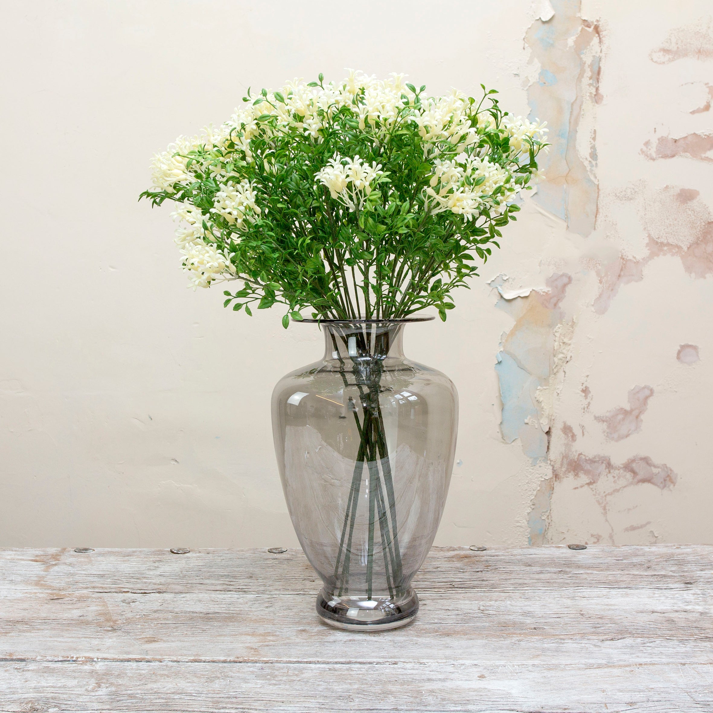 White jasmine with leaves. Peony