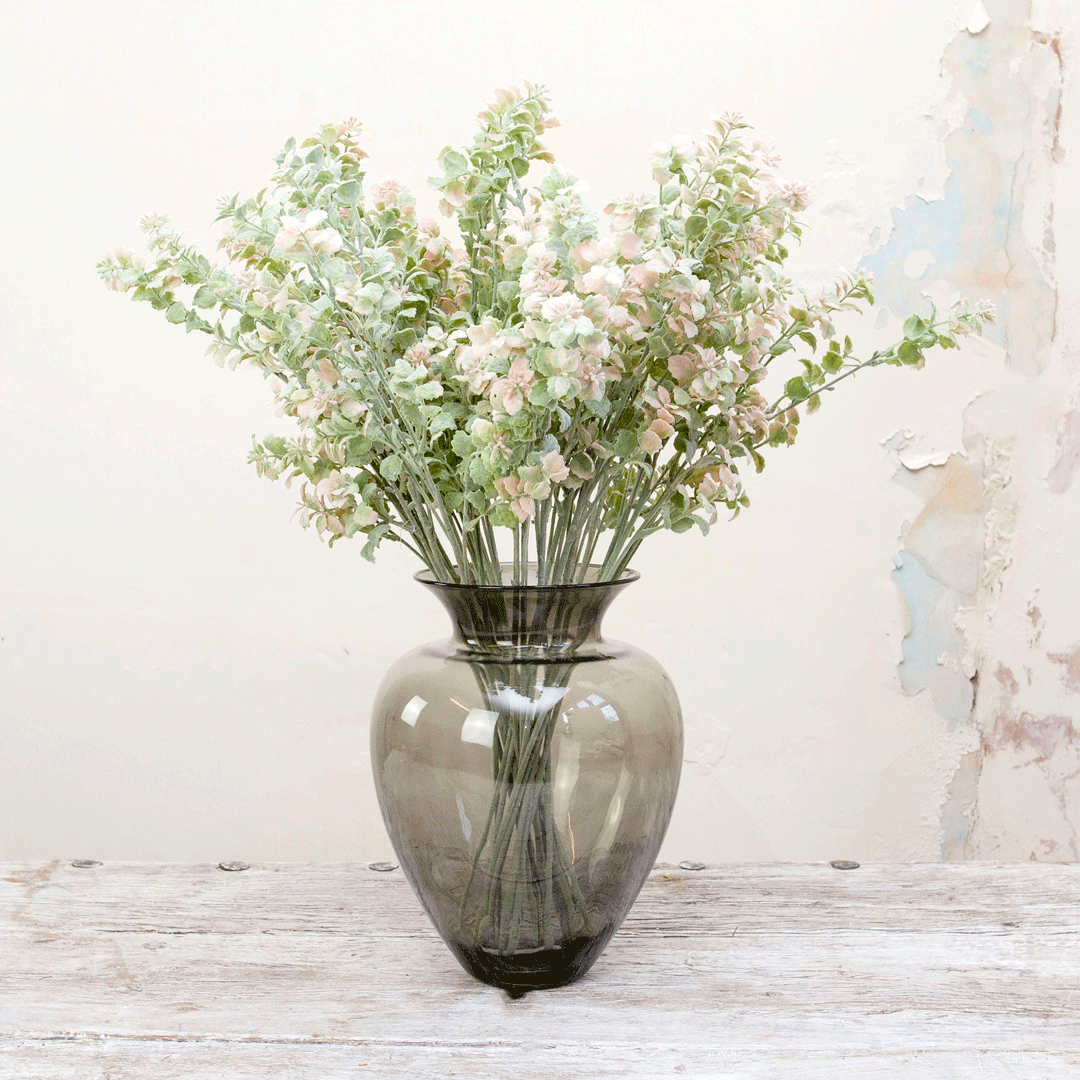 Green foliage with pink tones Peony