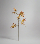 Single artificial Japanese maple leaf stem with warm autumn-toned foliage