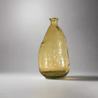 Mouthblown Amber Teardrop Bottle Vase in warm golden glass