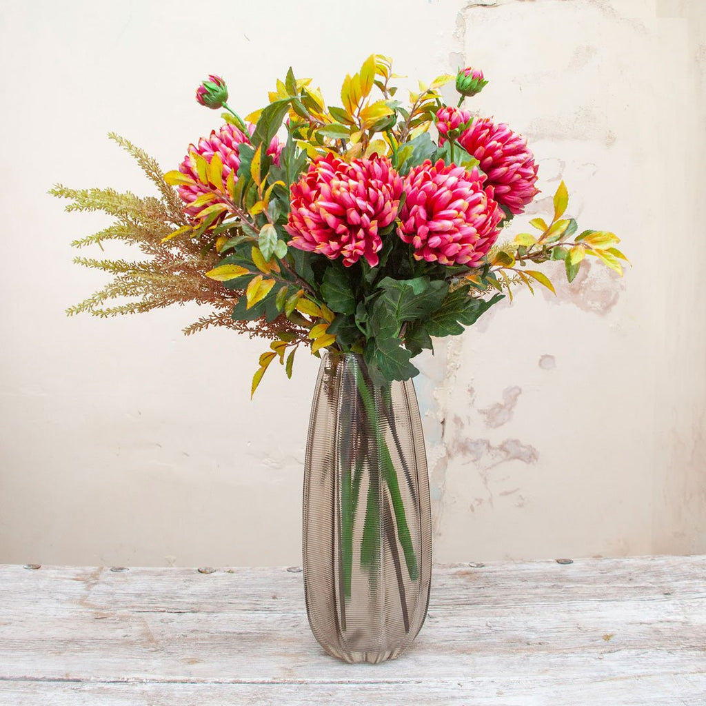Chrysanthemum and Foliage Bouquet Peony