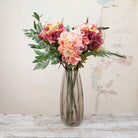 Peach Hydrangea and Fern Bouquet Peony