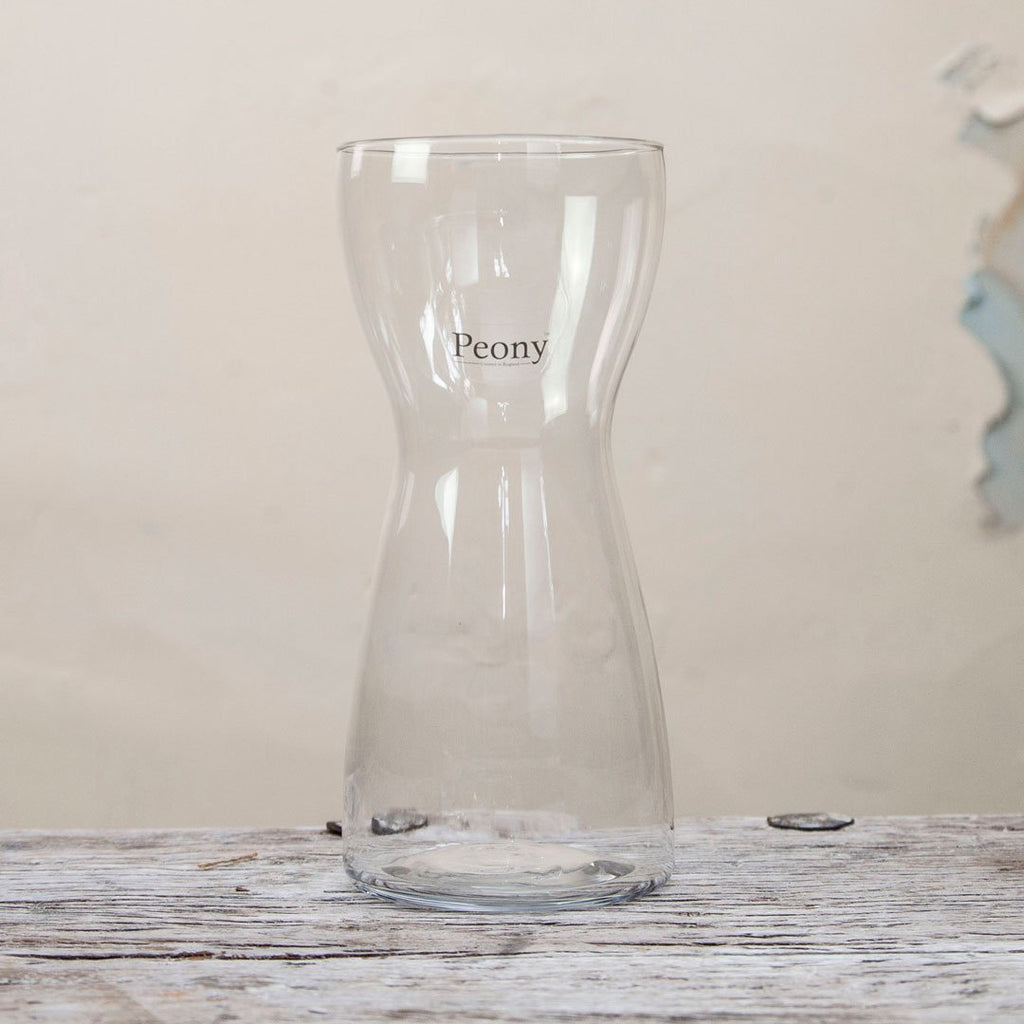 Glass Vase with a Concave Waist Peony