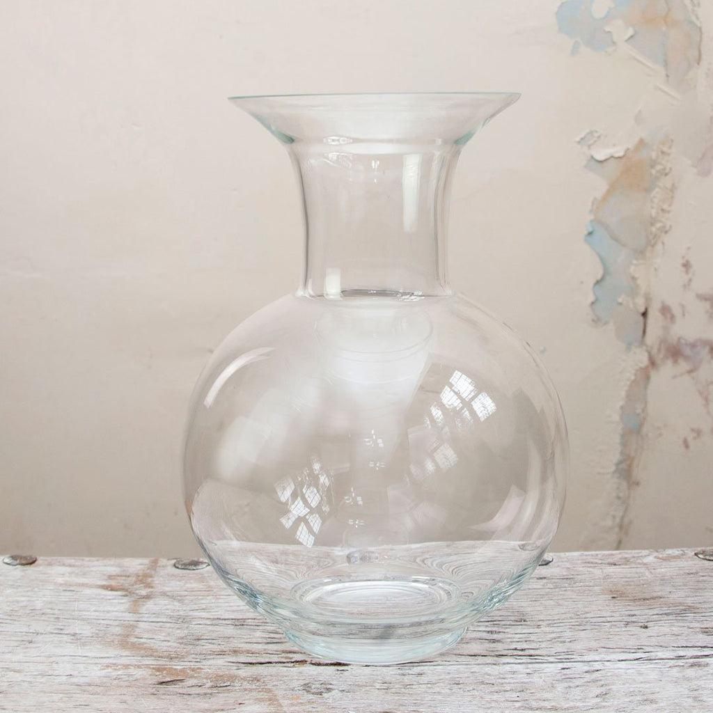 Mouth Blown Coastal Glass Vase Peony