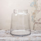 Heavy Mouth Blown Glass Vase Peony