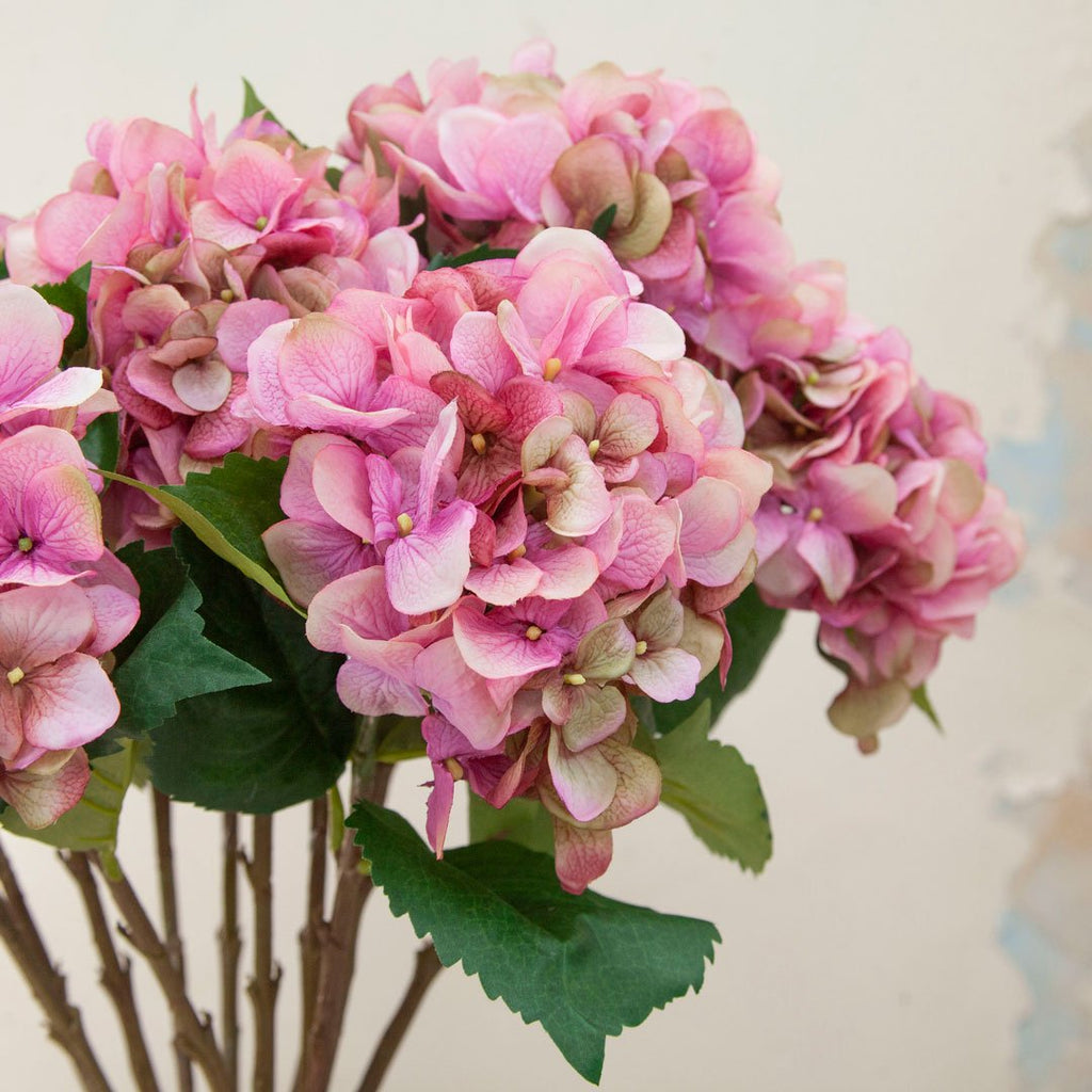 Pink / Purple Hydrangea Stem Peony