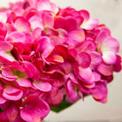 Fuchsia Hydrangea Stem with Leaves Peony