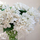 Real Touch Bridal White Hydrangea Stem with Leaves Peony