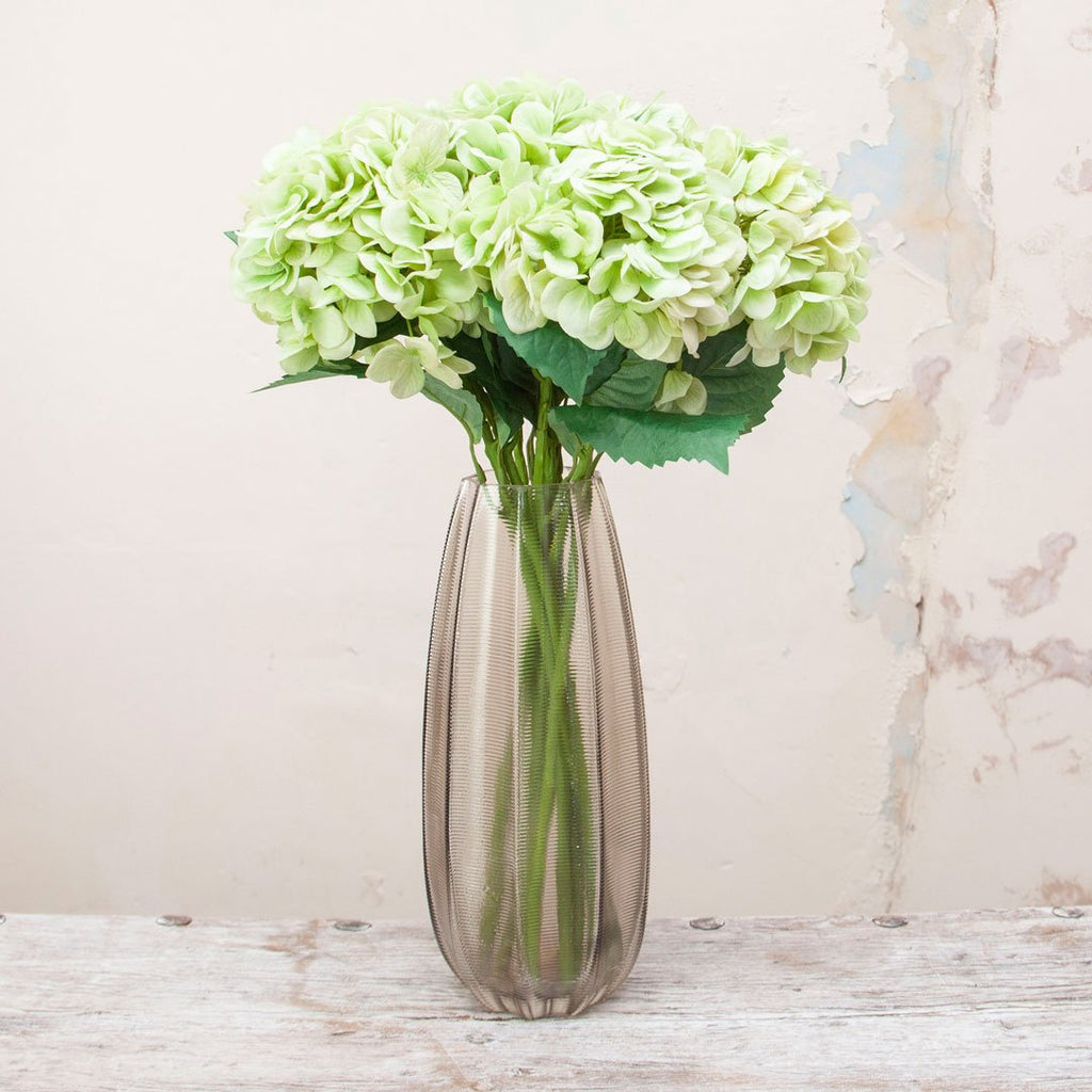 Real Touch Green Hydrangea Stem with Leaves Peony