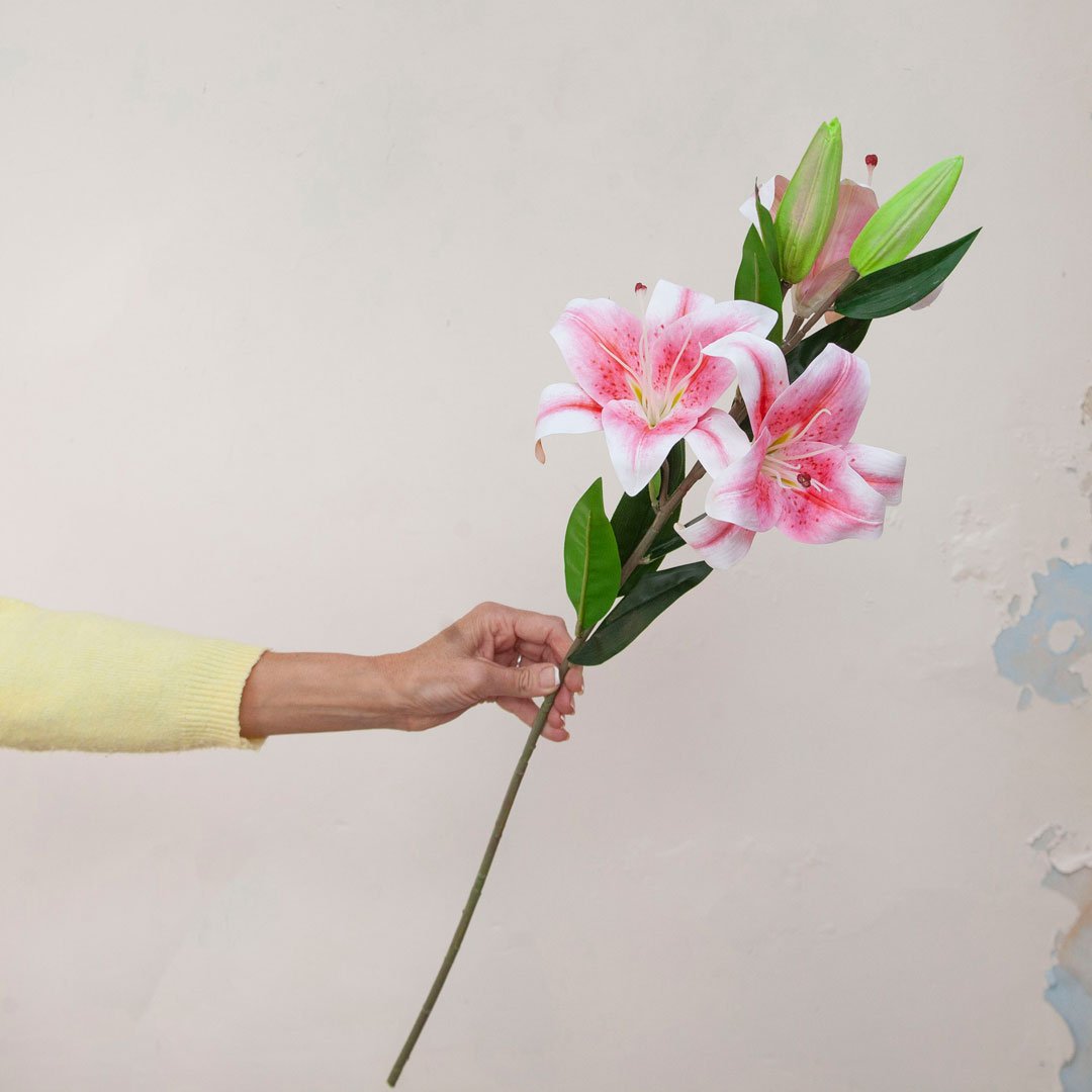 Real Touch Pink Casablanca Lilli Stem  Peony