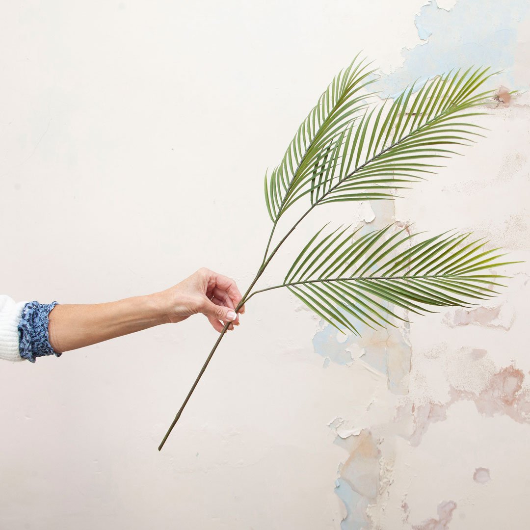 Green Arreca Palm Frond Stem Peony