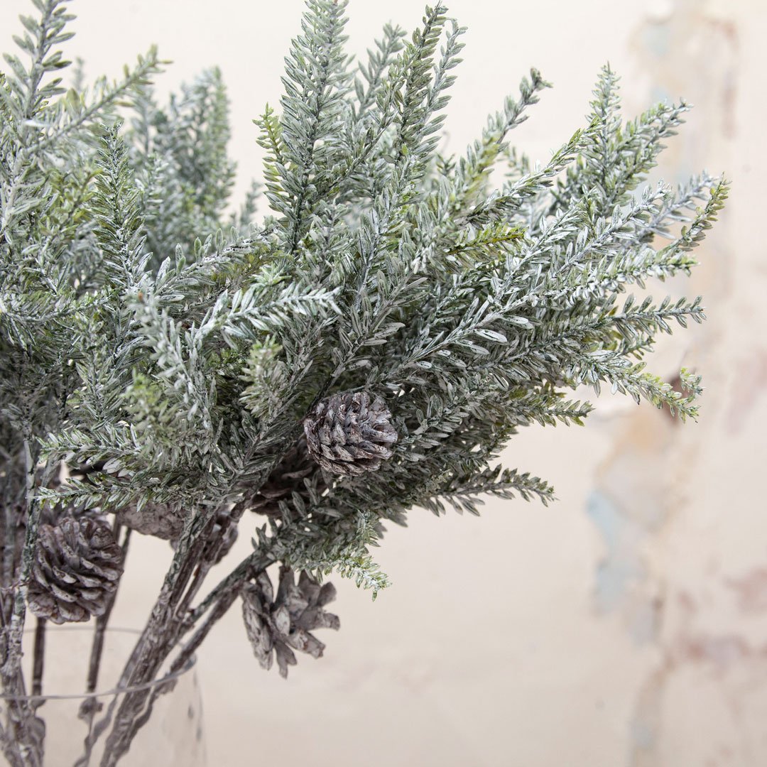 Pine Spray With Cones Stem Peony