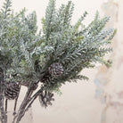 Pine Spray With Cones Stem Peony