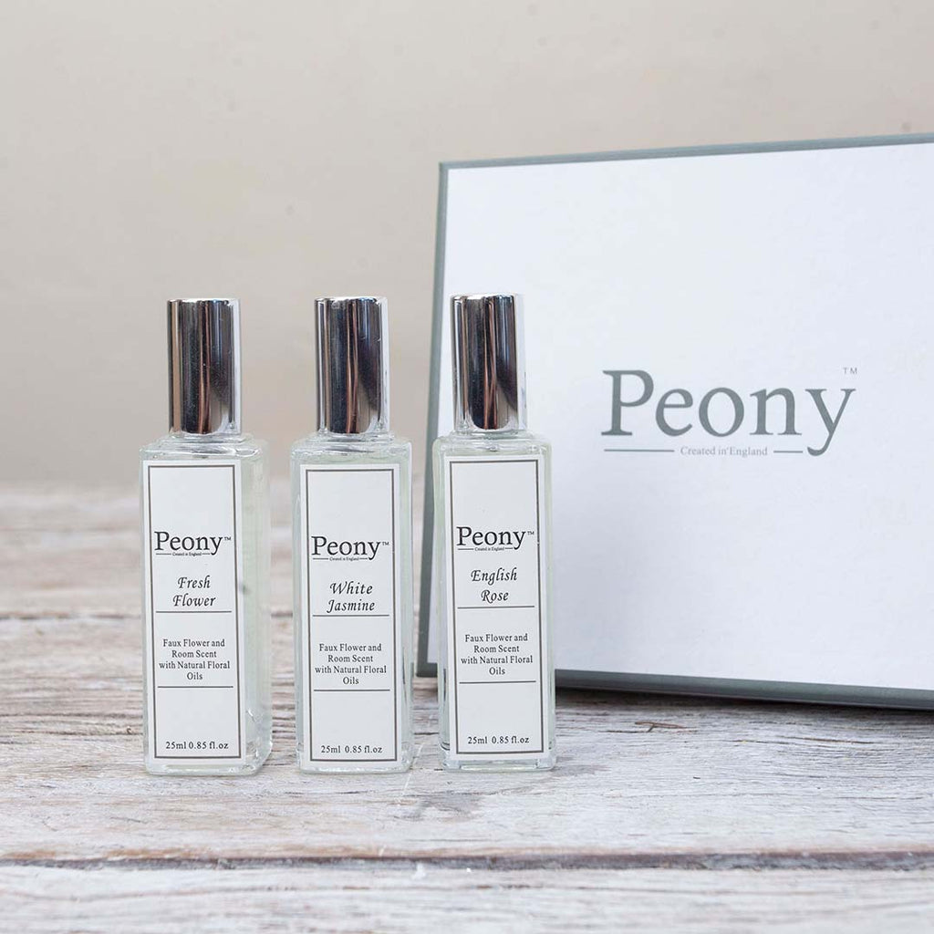 Gift boxed set of three fragrances Peony