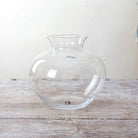 Mouth Blown, Lipped Fish Bowl Vase Peony