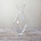 Mouth Blown, Footed Hourglass Vase Peony