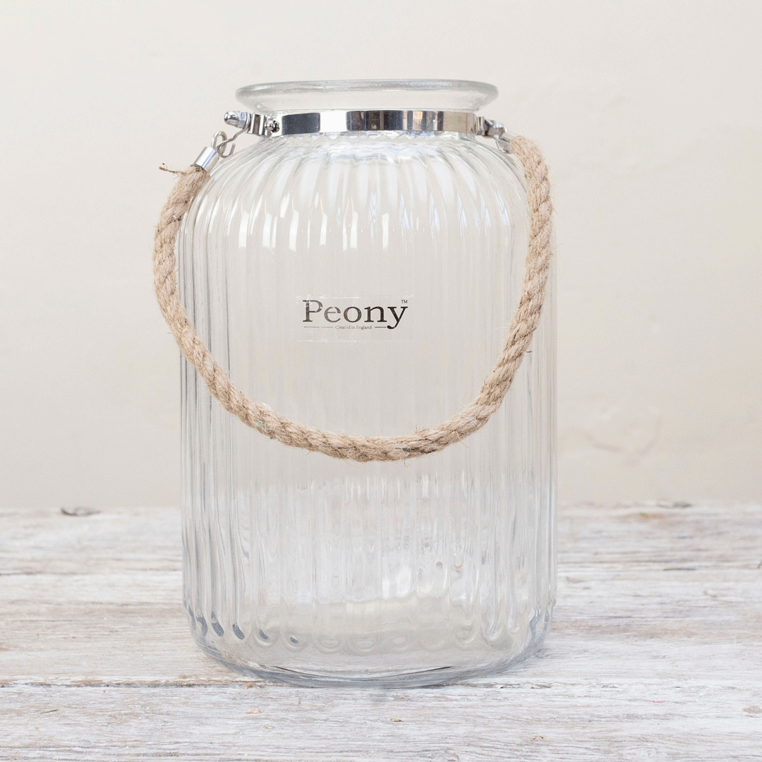 Large rope lantern vase Peony