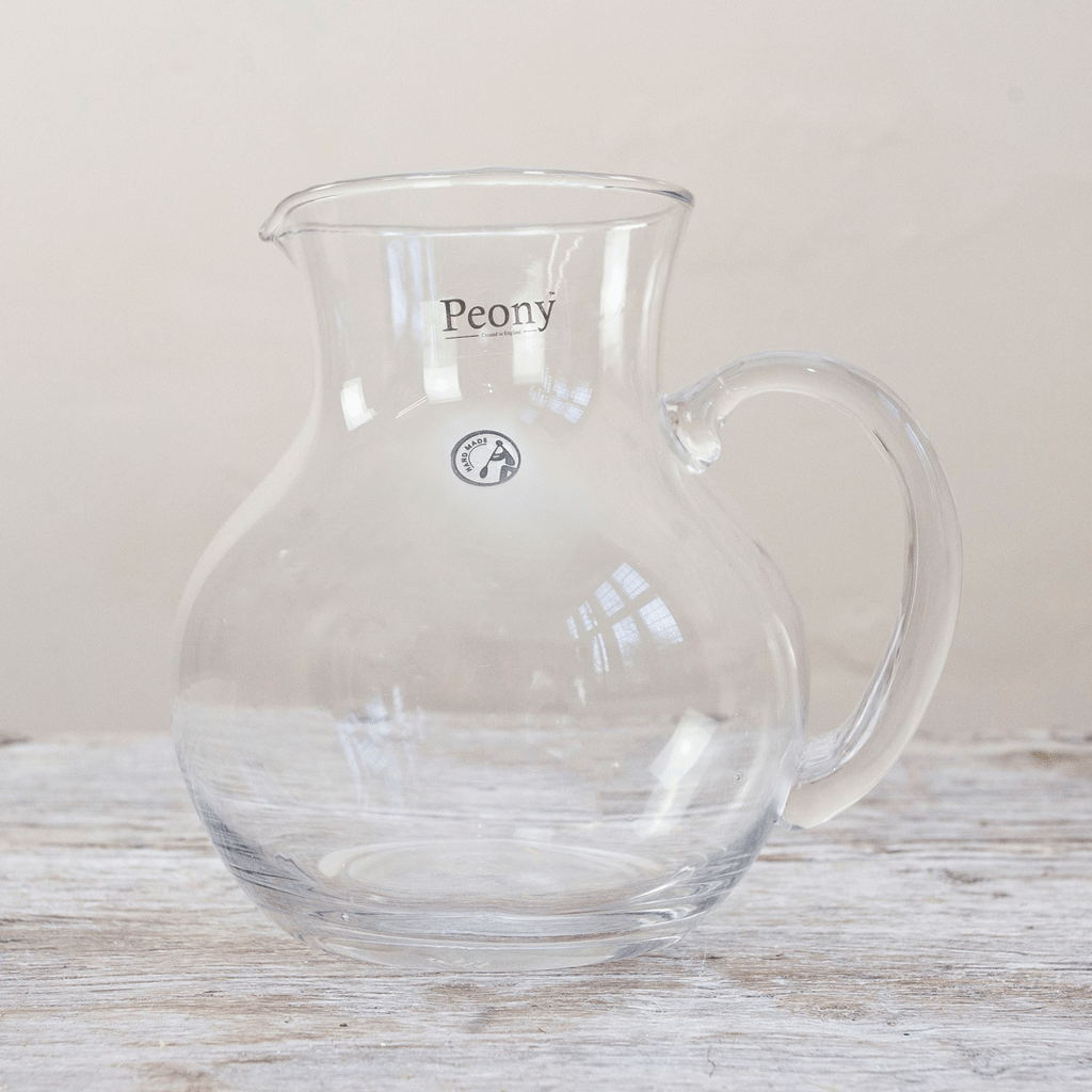 Hand made glass jug Peony