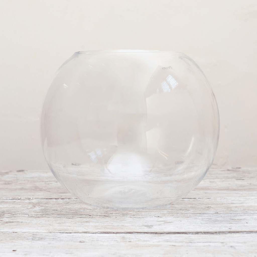 Hand made large glass fishbowl Peony