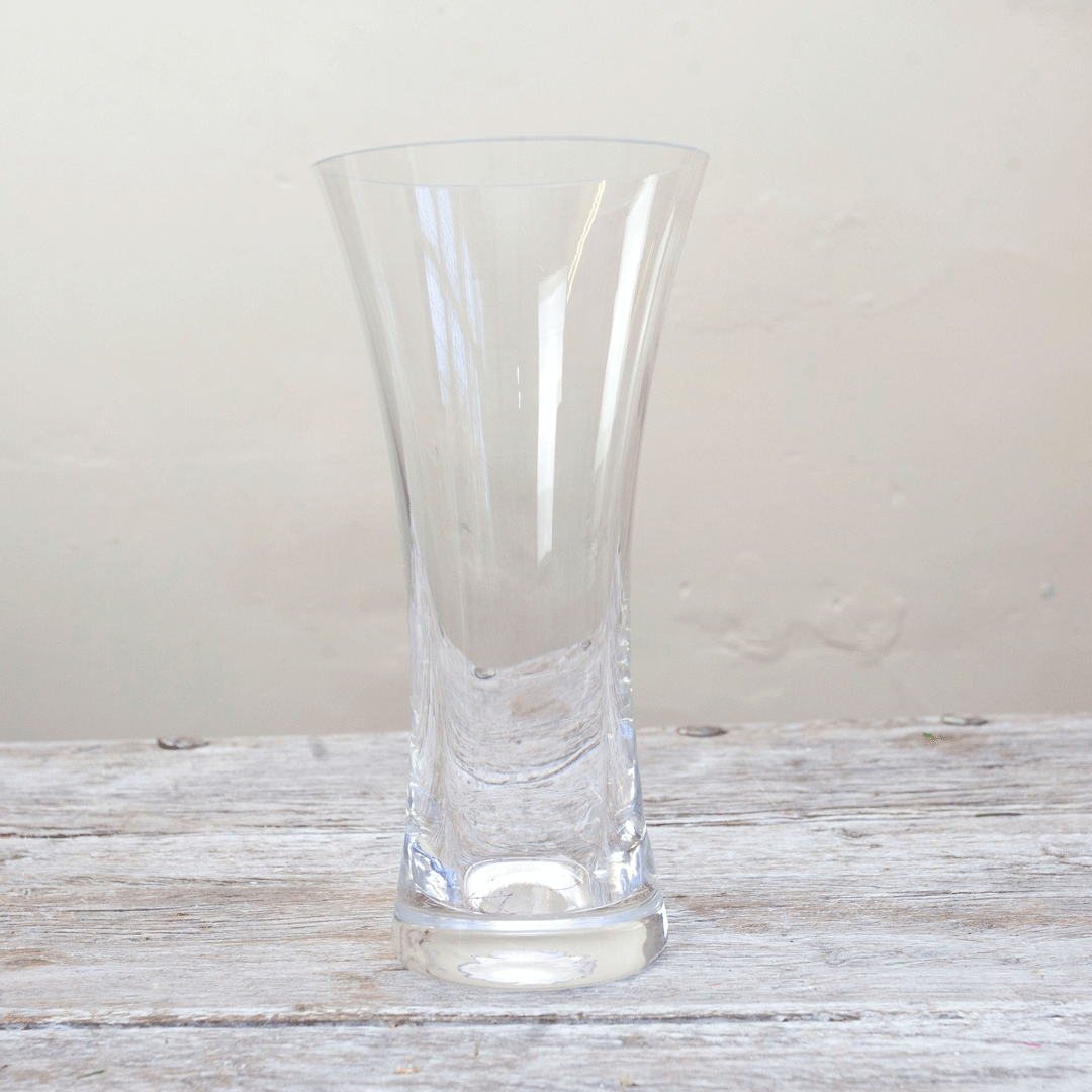 Hand made luxury glass flared vase
