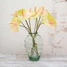 Real touch vibrant anthurium on a long stem. Peony