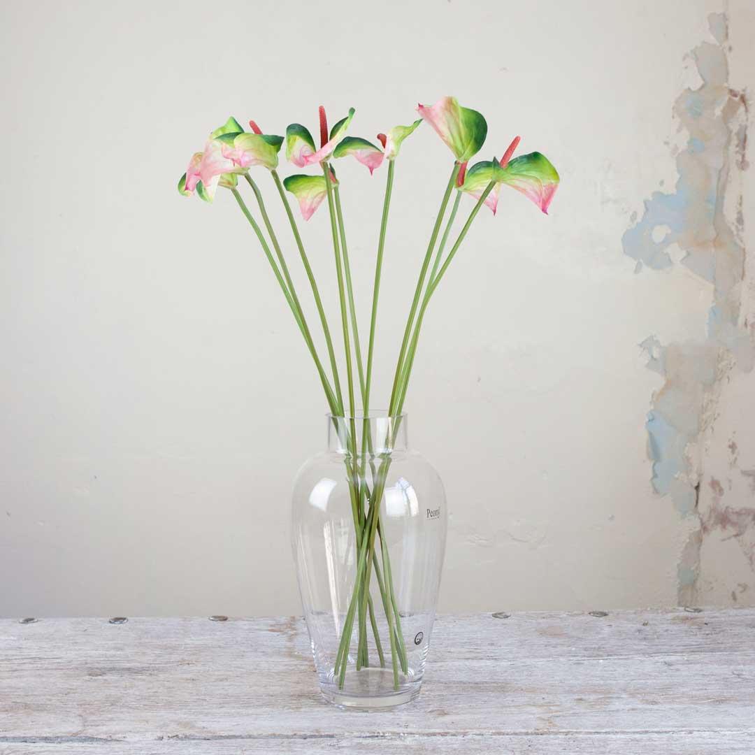 Real Touch Green Anthurium Stem Peony