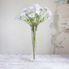 Lavender Scabiosa Stem with Buds and Leaves Peony