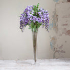 Artificial Blue- Purple Wisteria with Leaves on a Long Stem Peony
