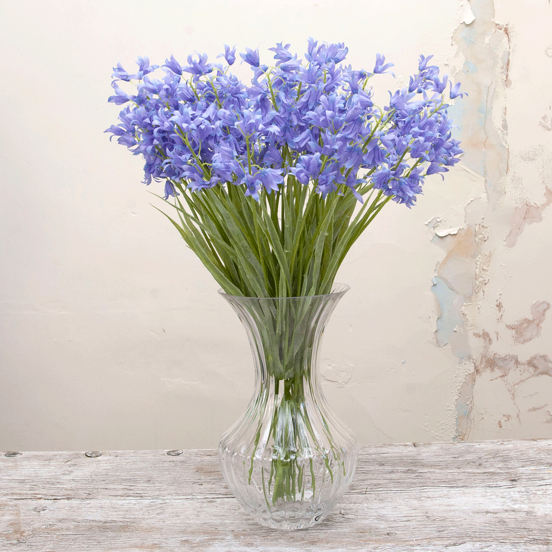 Bluebells with leaves Peony