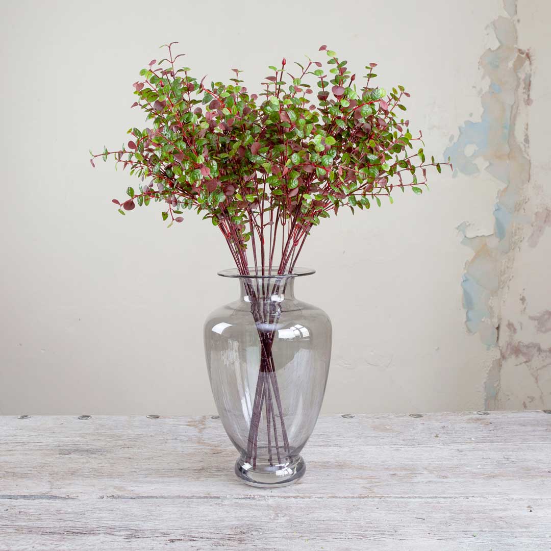 Red / Brown Eucalyptus Spray Peony