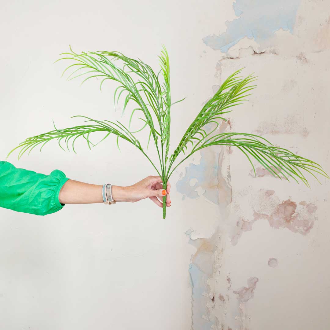 Areca Palm Leaves on a Long Stem Peony