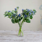 Blue Viburnum Stem with Leaves Peony