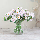 Pale Pink Rose Spray with Buds Peony
