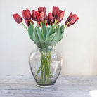 Burgundy Real Touch Tulip on a Waterproof Stem  Peony