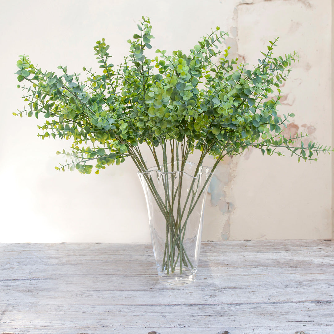 Green Eucalyptus Spray on a Long Stem Peony