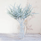 Silver Grey Eucalyptus Spray on a Long Stem Peony